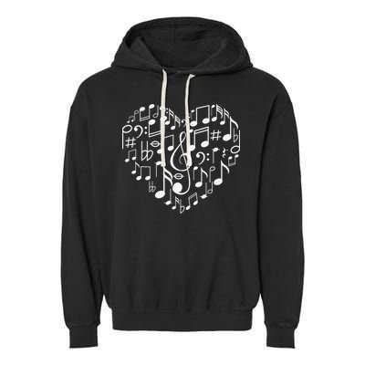 Cool Music Note Art For  Music Musical Note Lover Garment-Dyed Fleece Hoodie