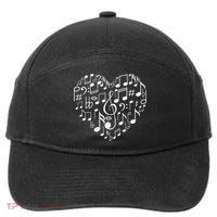 Cool Music Note Art For  Music Musical Note Lover 7-Panel Snapback Hat