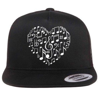 Cool Music Note Art For  Music Musical Note Lover Flatbill Hat