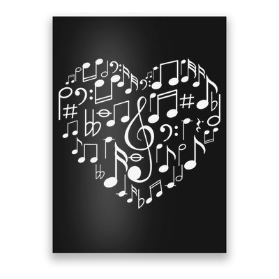 Cool Music Note Art For  Music Musical Note Lover Poster