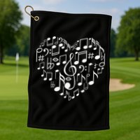 Cool Music Note Art For  Music Musical Note Lover Golf Towel