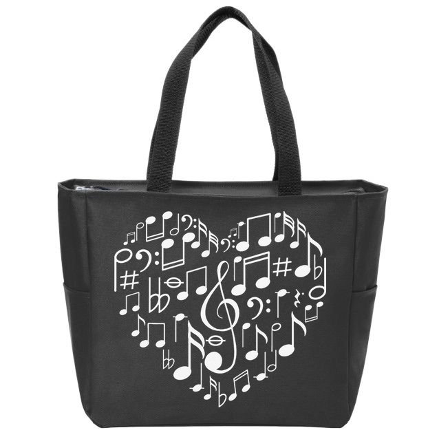 Cool Music Note Art For  Music Musical Note Lover Zip Tote Bag