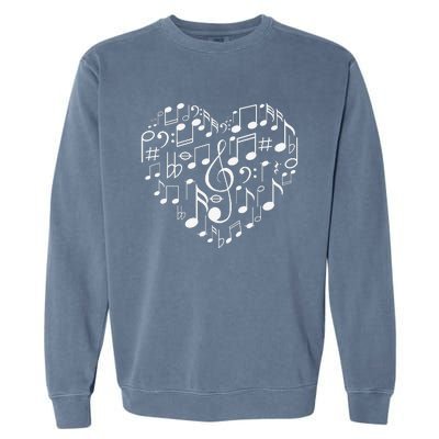 Cool Music Note Art For  Music Musical Note Lover Garment-Dyed Sweatshirt