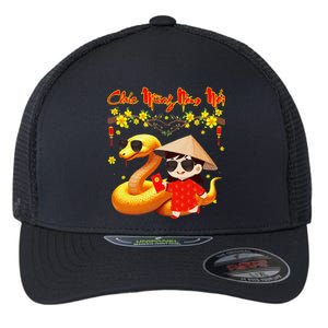 Chuc Mung Nam Moi Xuan At Ty Happy Tet 2025 Vietnamese Flexfit Unipanel Trucker Cap