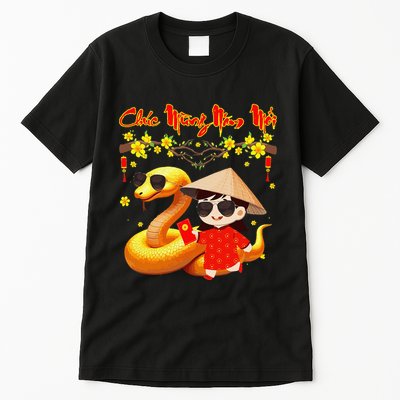 Chuc Mung Nam Moi Xuan At Ty Happy Tet 2025 Vietnamese Tall T-Shirt