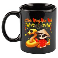 Chuc Mung Nam Moi Xuan At Ty Happy Tet 2025 Vietnamese 11oz C Handle Ceramic Mug