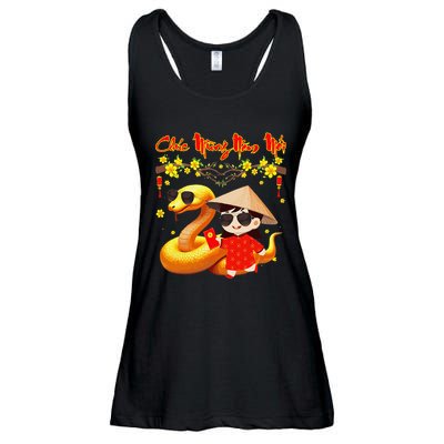 Chuc Mung Nam Moi Xuan At Ty Happy Tet 2025 Vietnamese Ladies Essential Flowy Tank