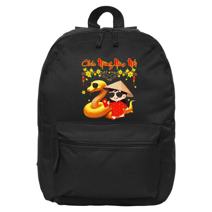 Chuc Mung Nam Moi Xuan At Ty Happy Tet 2025 Vietnamese 16 in Basic Backpack
