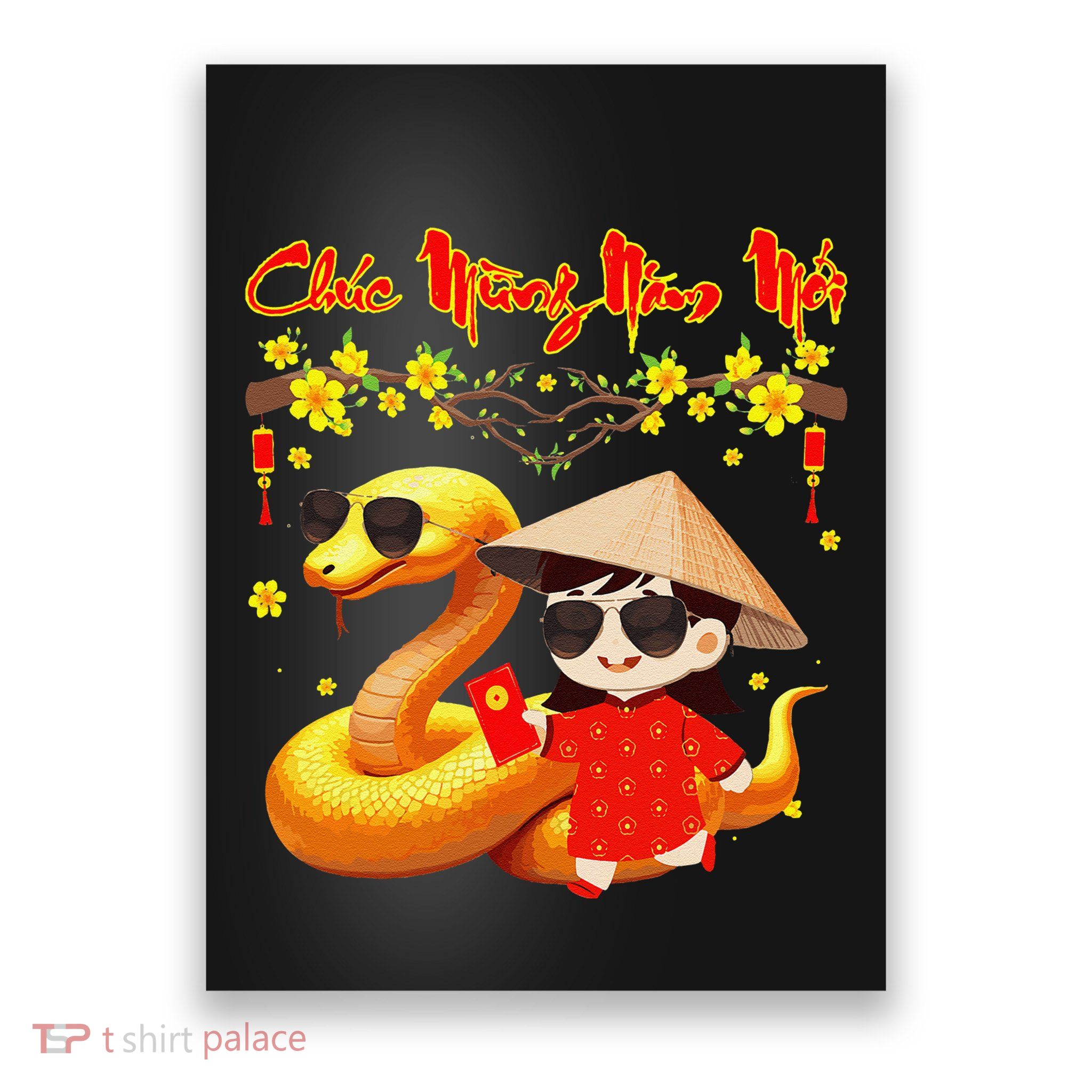 Chuc Mung Nam Moi Xuan At Ty Happy Tet 2025 Vietnamese Poster