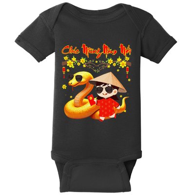 Chuc Mung Nam Moi Xuan At Ty Happy Tet 2025 Vietnamese Baby Bodysuit