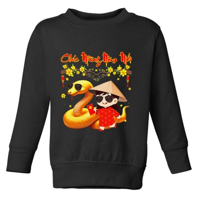 Chuc Mung Nam Moi Xuan At Ty Happy Tet 2025 Vietnamese Toddler Sweatshirt