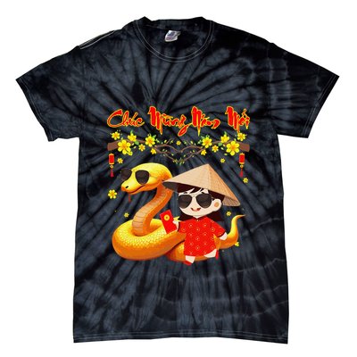 Chuc Mung Nam Moi Xuan At Ty Happy Tet 2025 Vietnamese Tie-Dye T-Shirt