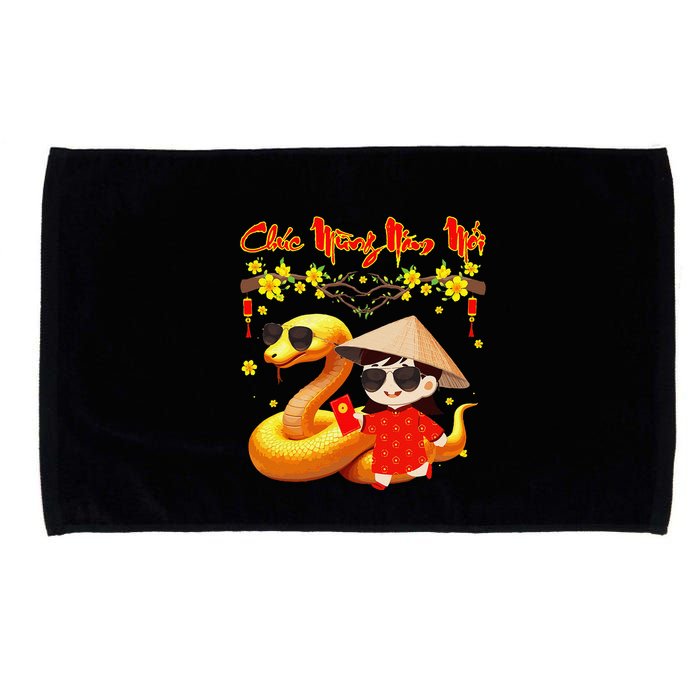 Chuc Mung Nam Moi Xuan At Ty Happy Tet 2025 Vietnamese Microfiber Hand Towel