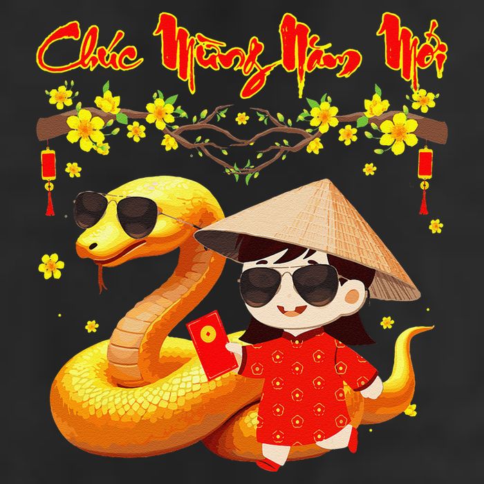 Chuc Mung Nam Moi Xuan At Ty Happy Tet 2025 Vietnamese Microfiber Hand Towel