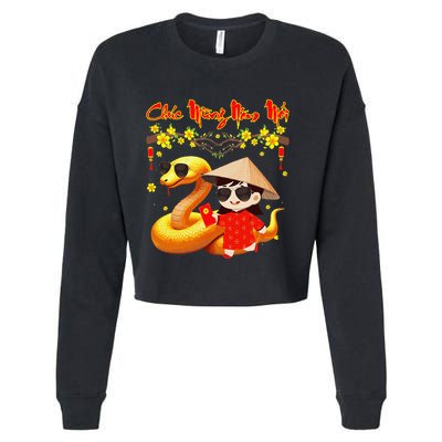 Chuc Mung Nam Moi Xuan At Ty Happy Tet 2025 Vietnamese Cropped Pullover Crew