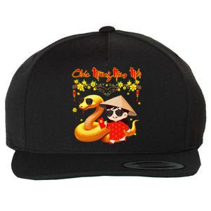 Chuc Mung Nam Moi Xuan At Ty Happy Tet 2025 Vietnamese Wool Snapback Cap