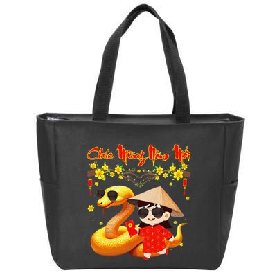 Chuc Mung Nam Moi Xuan At Ty Happy Tet 2025 Vietnamese Zip Tote Bag