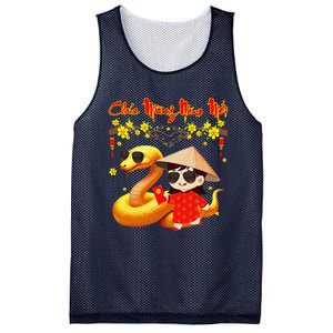 Chuc Mung Nam Moi Xuan At Ty Happy Tet 2025 Vietnamese Mesh Reversible Basketball Jersey Tank