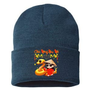 Chuc Mung Nam Moi Xuan At Ty Happy Tet 2025 Vietnamese Sustainable Knit Beanie