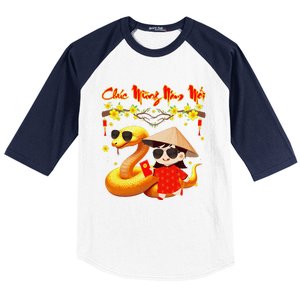 Chuc Mung Nam Moi Xuan At Ty Happy Tet 2025 Vietnamese Baseball Sleeve Shirt