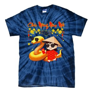 Chuc Mung Nam Moi Xuan At Ty Happy Tet 2025 Vietnamese Tie-Dye T-Shirt