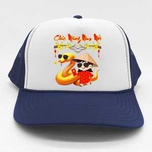 Chuc Mung Nam Moi Xuan At Ty Happy Tet 2025 Vietnamese Trucker Hat