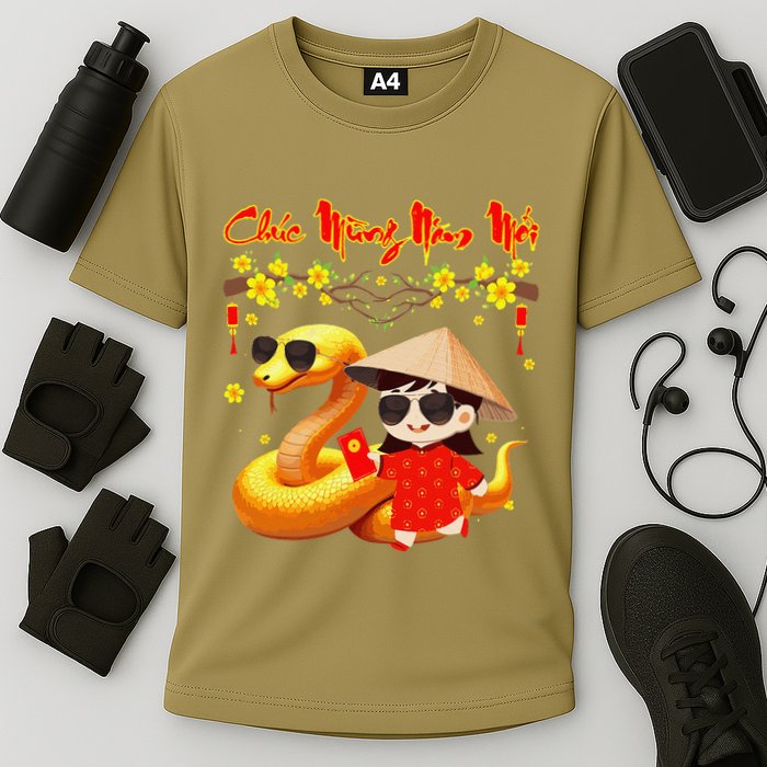 Chuc Mung Nam Moi Xuan At Ty Happy Tet 2025 Vietnamese Performance Shirt