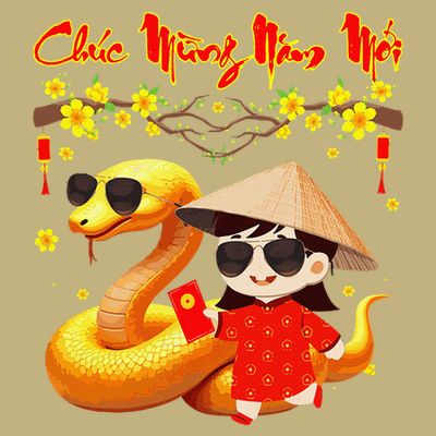 Chuc Mung Nam Moi Xuan At Ty Happy Tet 2025 Vietnamese T-Shirt