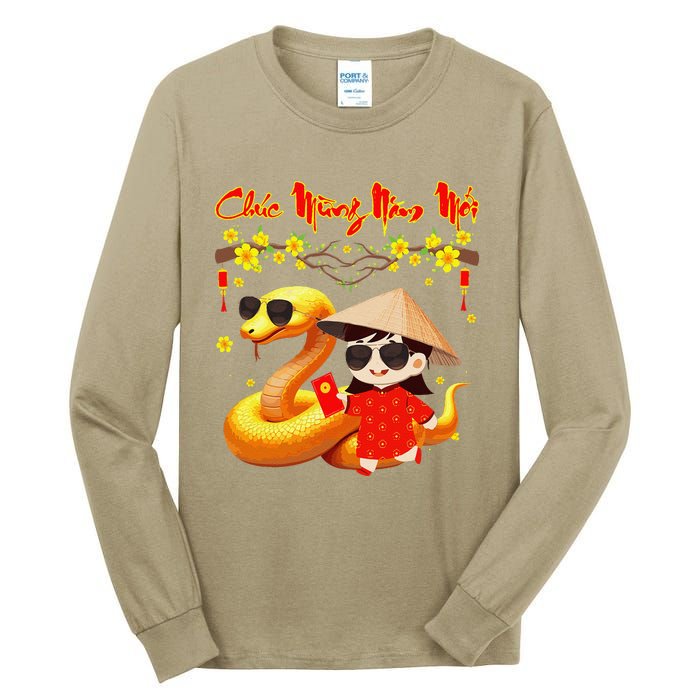 Chuc Mung Nam Moi Xuan At Ty Happy Tet 2025 Vietnamese Tall Long Sleeve T-Shirt