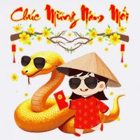 Chuc Mung Nam Moi Xuan At Ty Happy Tet 2025 Vietnamese Garment-Dyed Sweatshirt