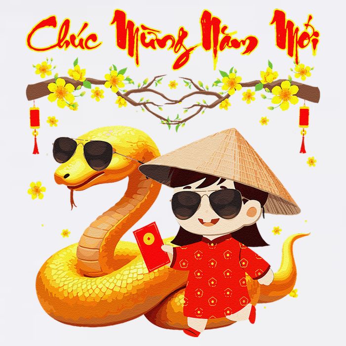 Chuc Mung Nam Moi Xuan At Ty Happy Tet 2025 Vietnamese Garment-Dyed Sweatshirt