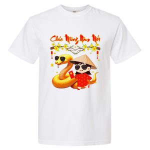 Chuc Mung Nam Moi Xuan At Ty Happy Tet 2025 Vietnamese Garment-Dyed Heavyweight T-Shirt