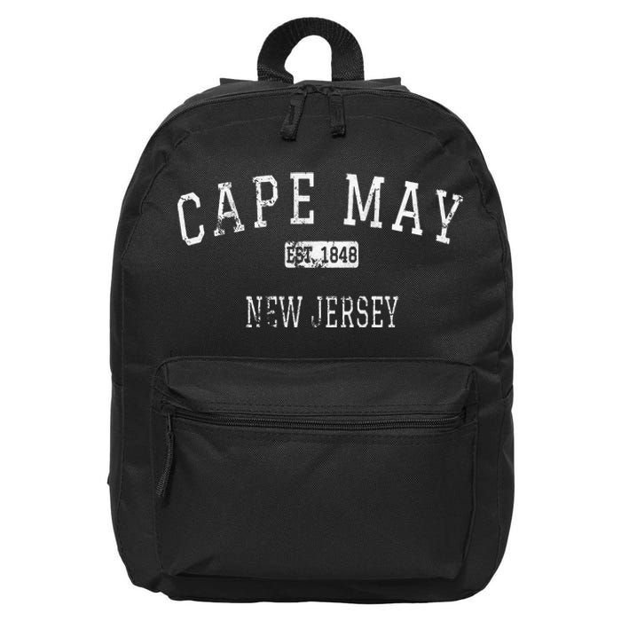 Cape May New Jersey Nj Vintage 16 in Basic Backpack