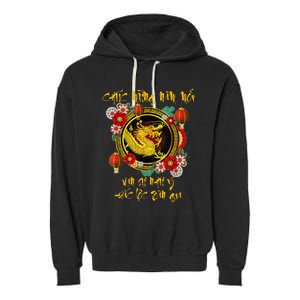 Chuc Mung Nam Moi Vietnamese Lunar New Year Of The Dragon Garment-Dyed Fleece Hoodie