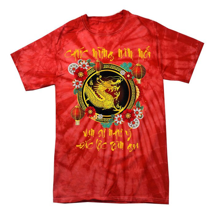 Chuc Mung Nam Moi Vietnamese Lunar New Year Of The Dragon Tie-Dye T-Shirt