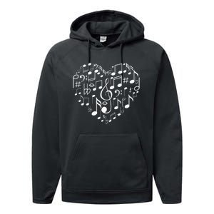 Cool Music Note Art For Men Women Music Musical Note Lover Performance Fleece Hoodie