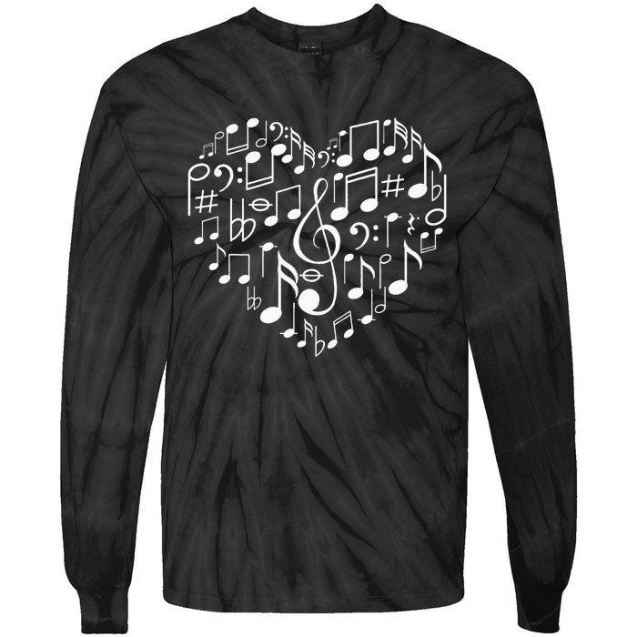 Cool Music Note Art For Men Women Music Musical Note Lover Tie-Dye Long Sleeve Shirt