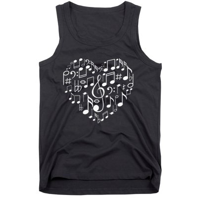 Cool Music Note Art For Men Women Music Musical Note Lover Tank Top