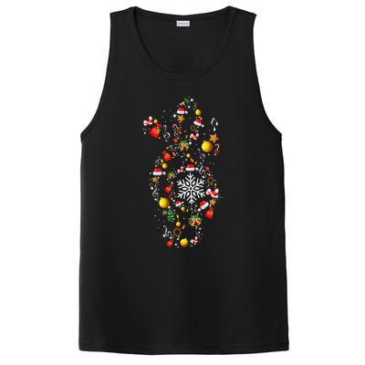 Christmas Musical Note Music Lover Teacher Sing Carols Xmas PosiCharge Competitor Tank