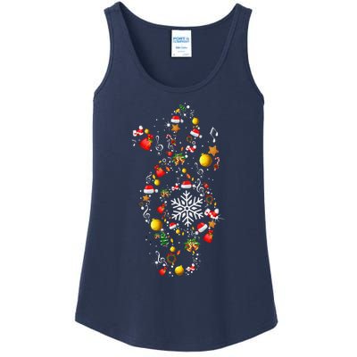 Christmas Musical Note Music Lover Teacher Sing Carols Xmas Ladies Essential Tank