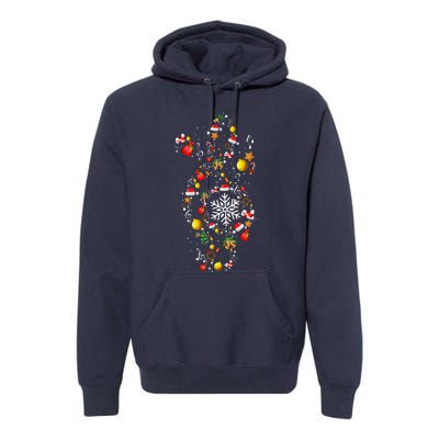 Christmas Musical Note Music Lover Teacher Sing Carols Xmas Premium Hoodie