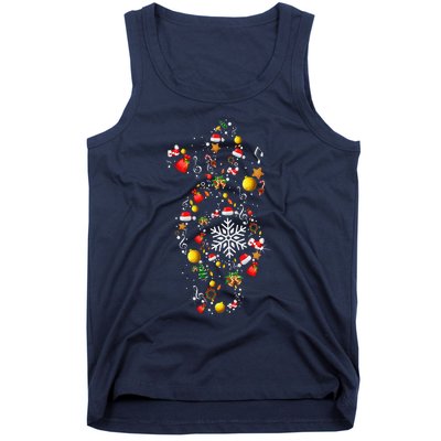 Christmas Musical Note Music Lover Teacher Sing Carols Xmas Tank Top