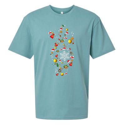 Christmas Musical Note Music Lover Teacher Sing Carols Xmas Sueded Cloud Jersey T-Shirt