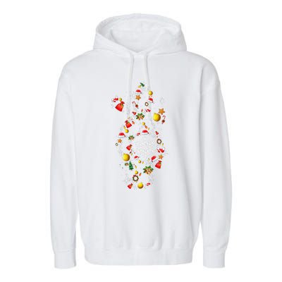 Christmas Musical Note Music Lover Teacher Sing Carols Xmas Garment-Dyed Fleece Hoodie