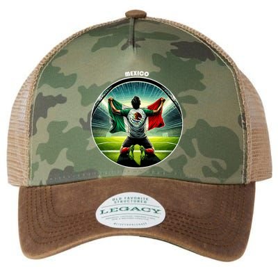 Cool Mexico National Soccer Team With Flag Legacy Tie Dye Trucker Hat