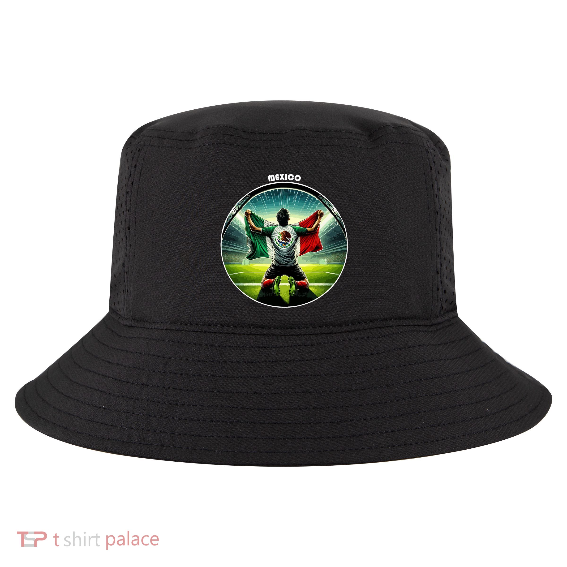 Cool Mexico National Soccer Team With Flag Cool Comfort Performance Bucket Hat