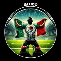 Cool Mexico National Soccer Team With Flag Cooling Performance Crew T-Shirt