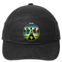 Cool Mexico National Soccer Team With Flag 7-Panel Snapback Hat