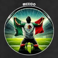 Cool Mexico National Soccer Team With Flag Adult Drive Performance Visor
