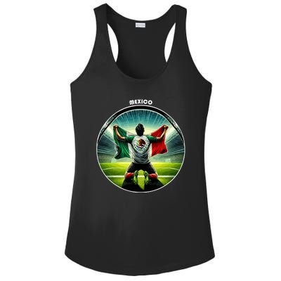 Cool Mexico National Soccer Team With Flag Ladies PosiCharge Competitor Racerback Tank